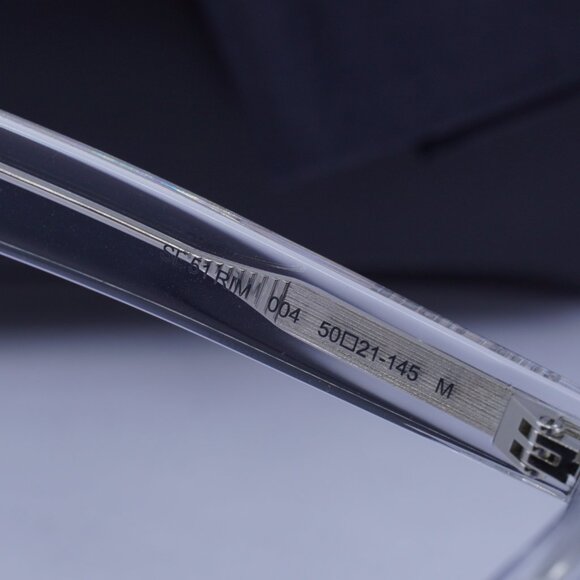 Saint Laurent SL51 RIM 004 Square Sunglasses - Crystal/Blue - Picture 10 of 10